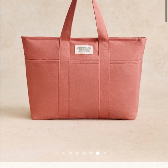Sezane Pink Tote Bag - Picture 1 of 3